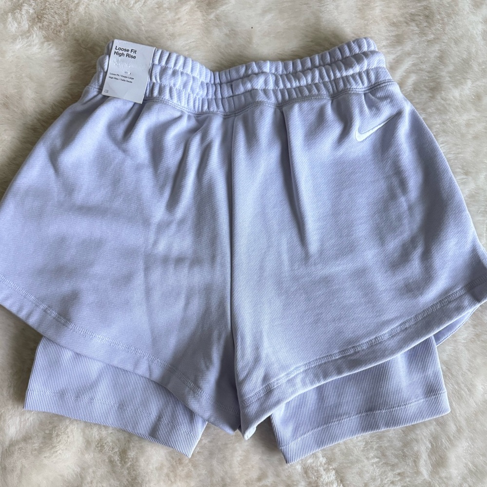NWT! Nike Serena Williams Design Crew 3" Shorts 2 in 1 Womens Lavender Small - Picture 3 of 5